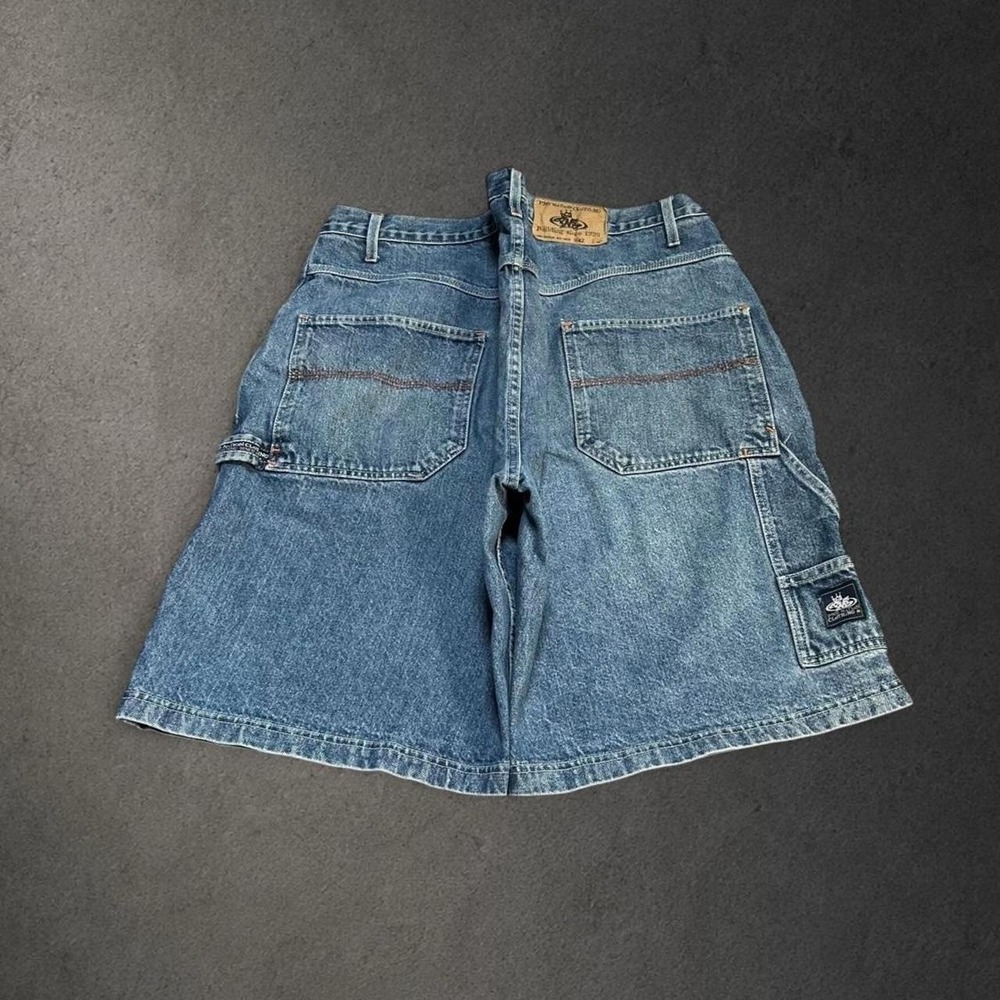 Y2K 2000s Grunge Indie Skater Workwear Streetwear Baggy Denim Carpenter Shorts